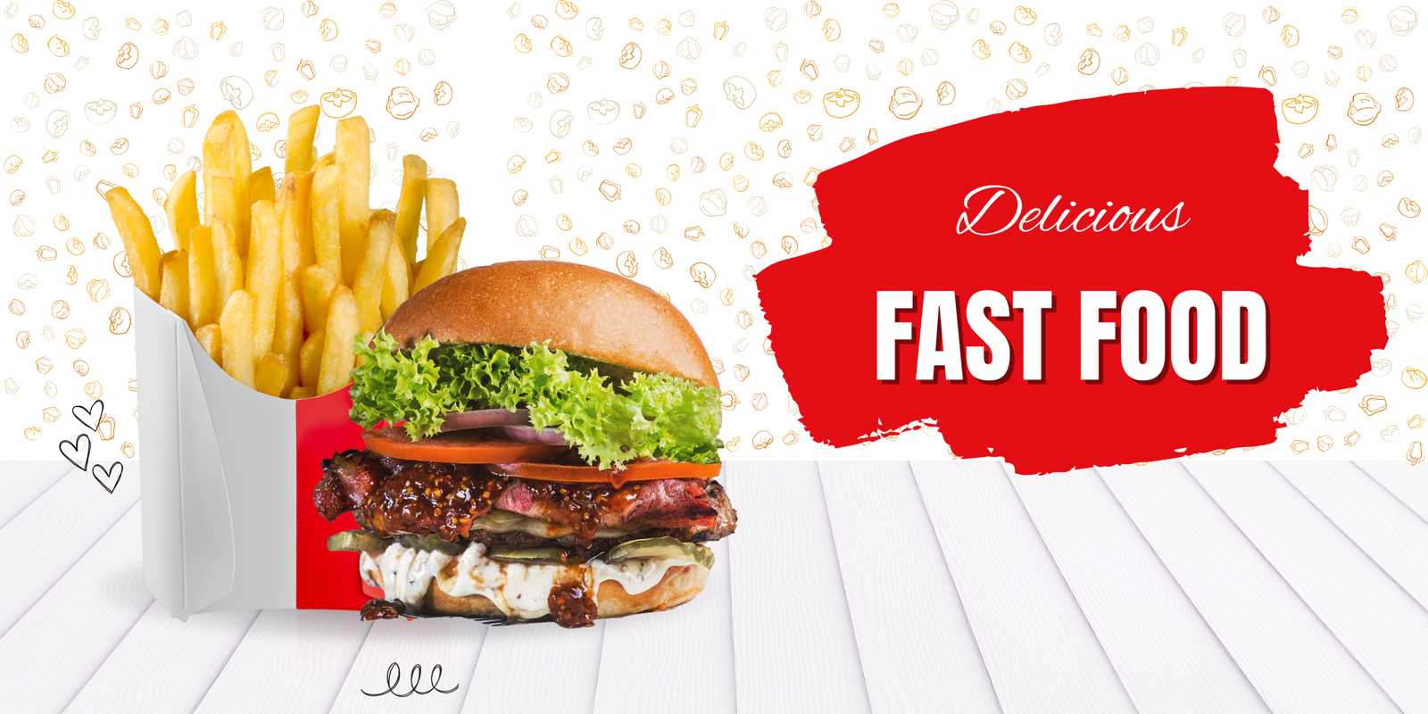 Delicious Fast Food Banner Design